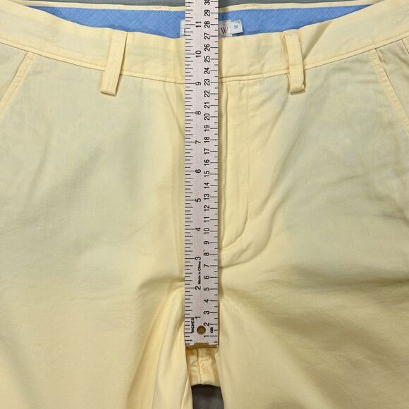 J Crew Shorts Men's Size 29 Yellow Chino Casual Performance Cotton Measure 30x10 - Picture 5 of 9
